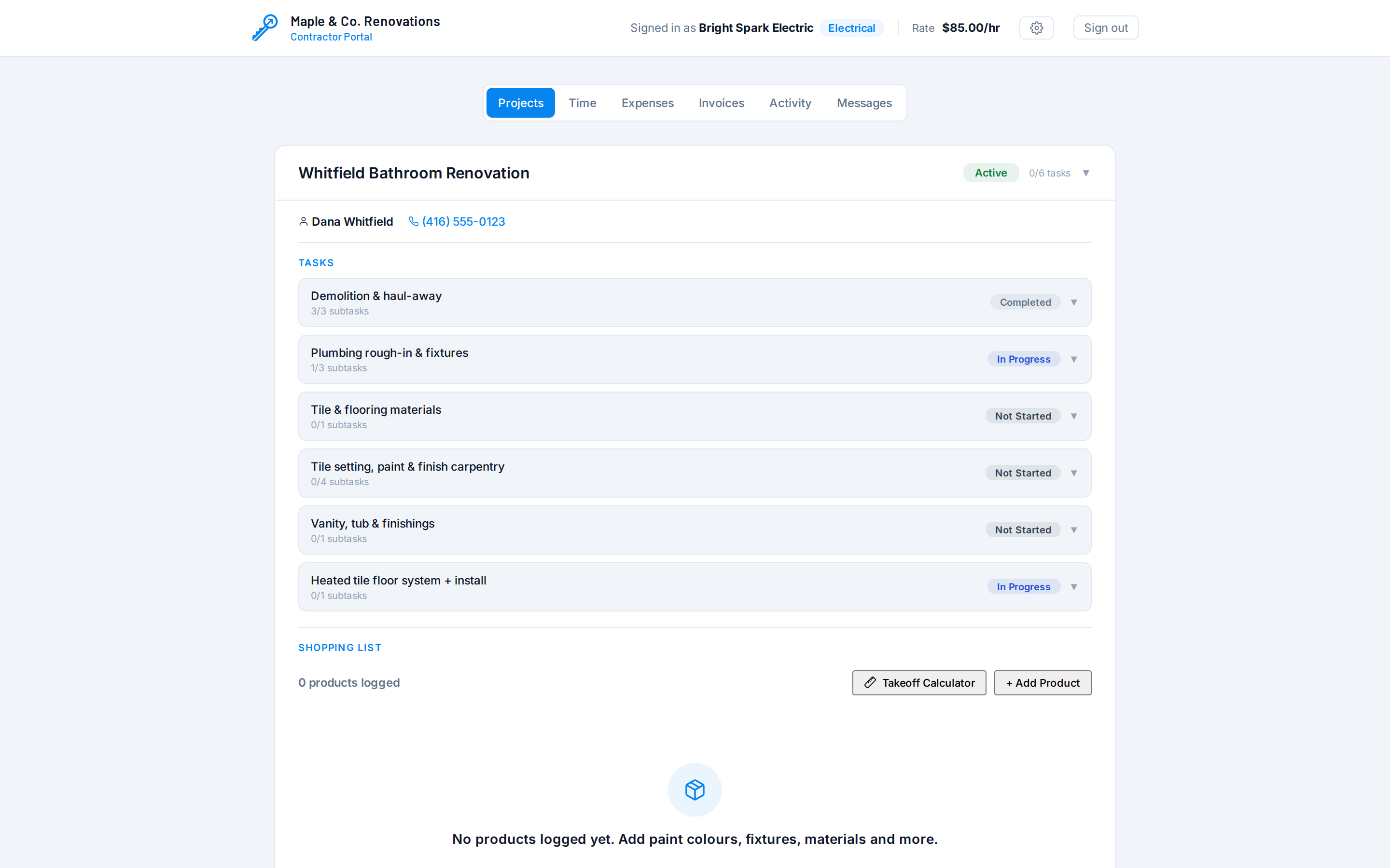 Contractor Portal in Stairkey